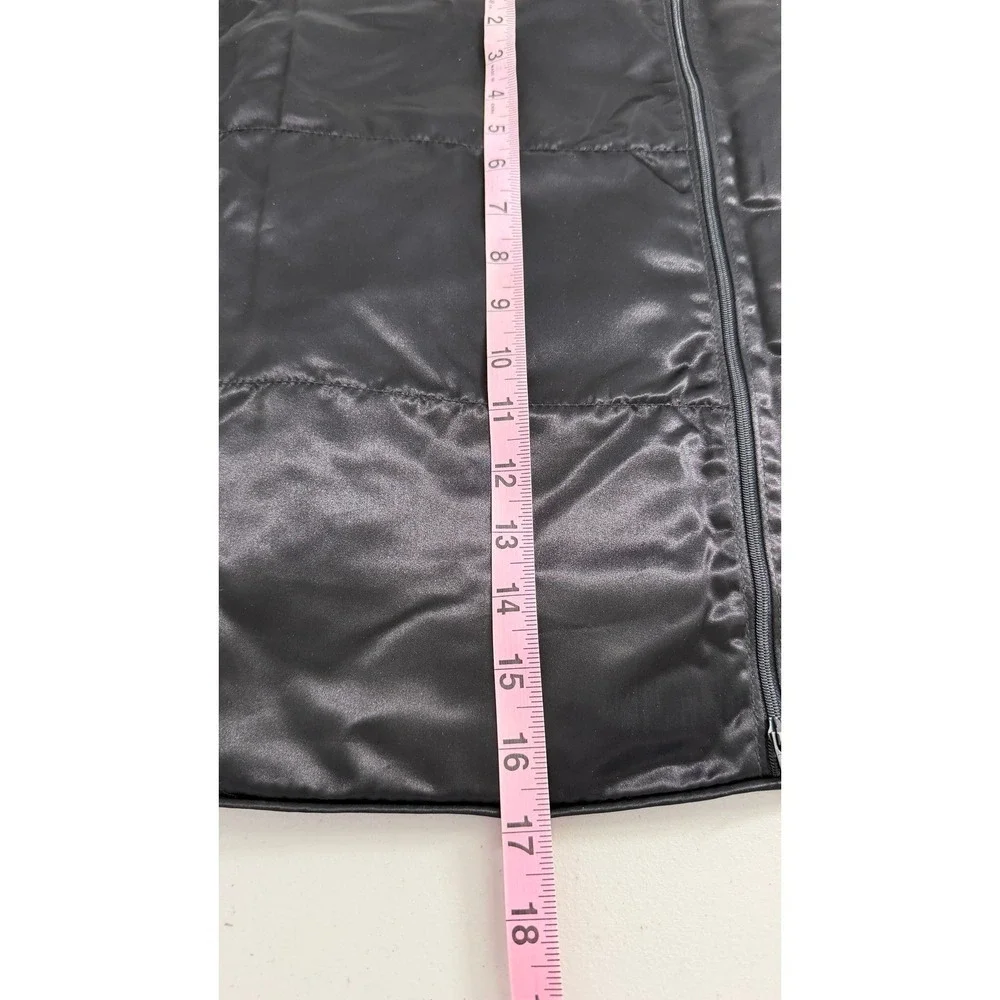 Donna Karan New York Black Satin Tri-Fold Hanging Jewelry Accessory Organizer